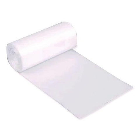 High Density Can Liners, 60 Gal, 14 Mic, 38" X 58", Natural, Interleaved Roll, 25 Bags/roll, 8 Rolls/carton