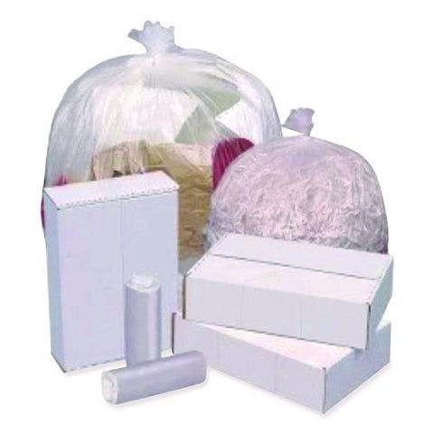 High Density Can Liners, 60 Gal, 14 Mic, 38" X 58", Natural, Interleaved Roll, 25 Bags/roll, 8 Rolls/carton