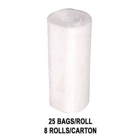High Density Can Liners, 56 Gal, 14 Mic, 43" X 46", Natural, Interleaved Roll, 25 Bags/roll, 8 Rolls/carton