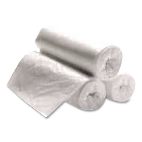 High Density Can Liners, 56 Gal, 14 Mic, 43" X 46", Natural, Interleaved Roll, 25 Bags/roll, 8 Rolls/carton