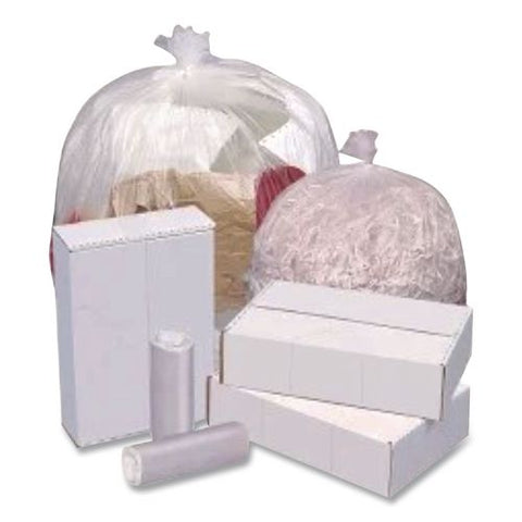 High Density Can Liners, 56 Gal, 14 Mic, 43" X 46", Natural, Interleaved Roll, 25 Bags/roll, 8 Rolls/carton