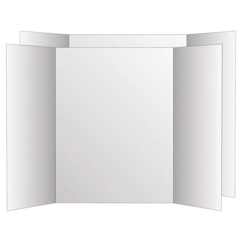 Two Cool Tri-fold Poster Board, 36 X 48, White/white, 6/carton