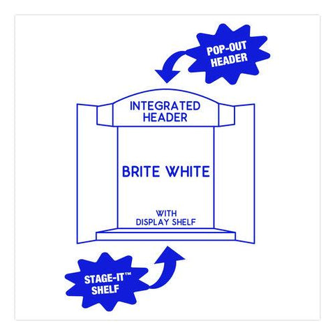 Stage It Display Board, 37" X 44", 1-ply, Corrugate, White, 5/pack