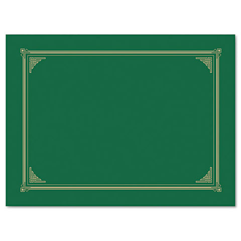 Certificate/document Cover, 12.5 X 9.75, Green, 6/pack