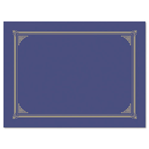 Certificate/document Cover, 12.5 X 9.75, Metallic Blue, 6/pack