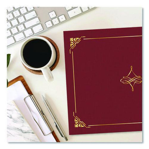 Certificate/document Cover, 8.75 X 11.25, Red, 5/pack
