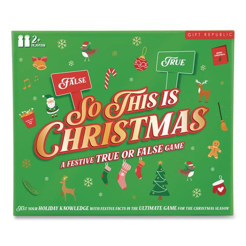 So This Is Christmas True Or False Game, 2 Or More Players