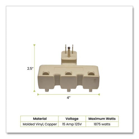 3 Outlet Right Angle Wall Tap, Beige