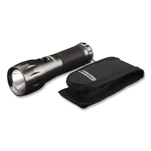 Led Tactical Flashlight, 3 Aaa Batteries (included), Silver