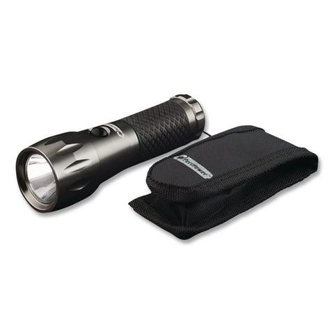 Led Tactical Flashlight, 3 Aaa Batteries (included), Silver
