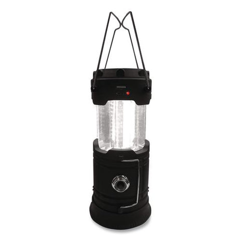 Cob Led Solar/rechargeable Lantern, Lithium Ion Rechargeable Battery (included), Dark Gray