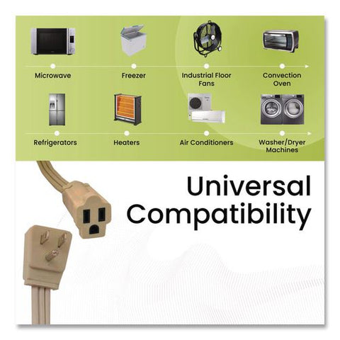 Appliance Cords, 3 Ft, 15 A, Beige