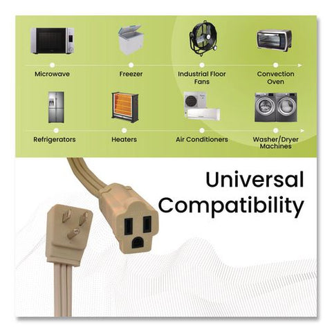 Appliance Cords, 6 Ft, 15 A, Beige