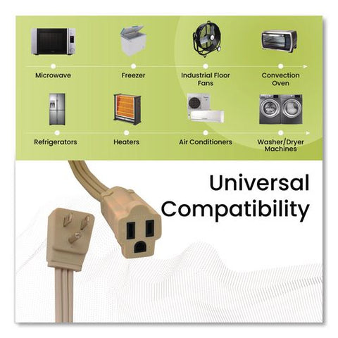 Appliance Cords, 20 Ft, 15 A, Beige