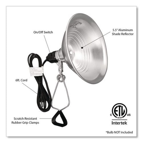 Clamp Lights, 5.5" High, Gray