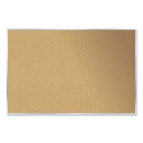 Aluminum-frame Natural Corkboard, 46.5" X 36", Tan Surface, Satin Aluminum Frame