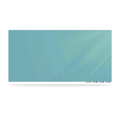 Aria Low-profile Frameless Magnetic Glassboard, 36" X 24", Denim Blue Surface
