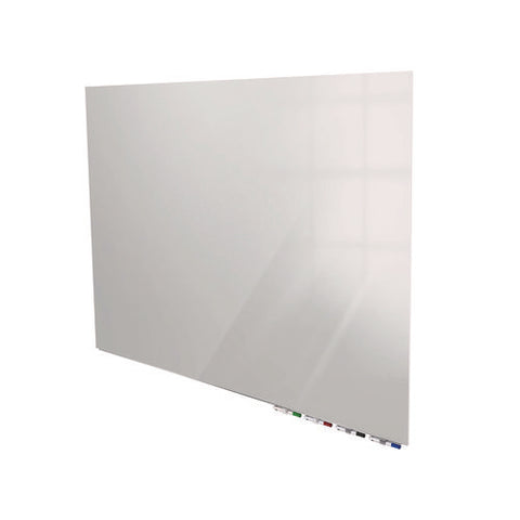 Aria Low-profile Frameless Magnetic Glassboard, 48" X 36", Gray Surface