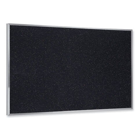 Aluminum-frame Recycled Rubber Bulletin Boards, 36" X 24", Confetti Surface, Satin Aluminum Frame