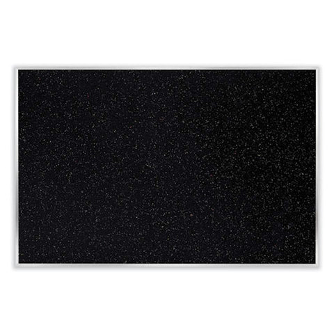 Aluminum-frame Recycled Rubber Bulletin Boards, 96.5" X 48.5", Confetti Surface, Satin Aluminum Frame