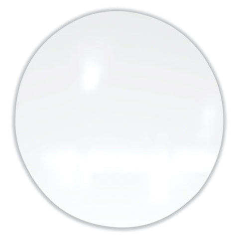 Coda Low Profile Circular Non-magnetic Glassboard, 24" X 24", White Surface