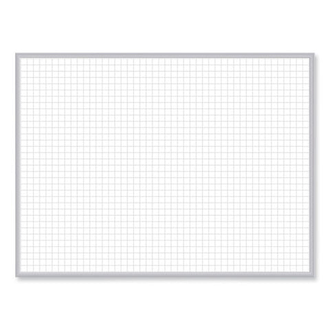 Magnetic Porcelain Whiteboard With Aluminum Frame, 36.5" X 60.5", White Surface, Satin Aluminum Frame