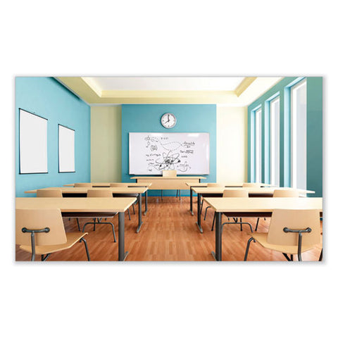 Magnetic Porcelain Whiteboard With Aluminum Frame, 48.5" X 48.5", White Surface, Satin Aluminum Frame