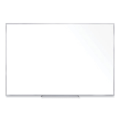 Non-magnetic Whiteboard With Aluminum Frame, 60.63" X 36.44", White Surface, Satin Aluminum Frame