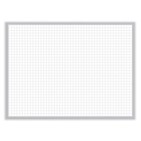 Non-magnetic Whiteboard With Aluminum Frame, 120.63" X 48.63", White Surface, Satin Aluminum Frame