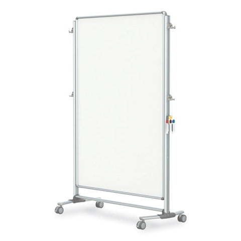 Nexus Partition Whiteboard, 48" X 60", White Surface, Satin Aluminum Frame