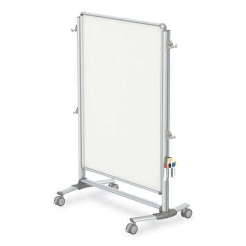 Nexus Partition Whiteboard, 48" X 60", White Surface, Satin Aluminum Frame