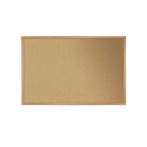 Natural Cork Bulletin Board With Wood Frame, 87.94" X 48.5", Tan Surface, Natural Oak Frame