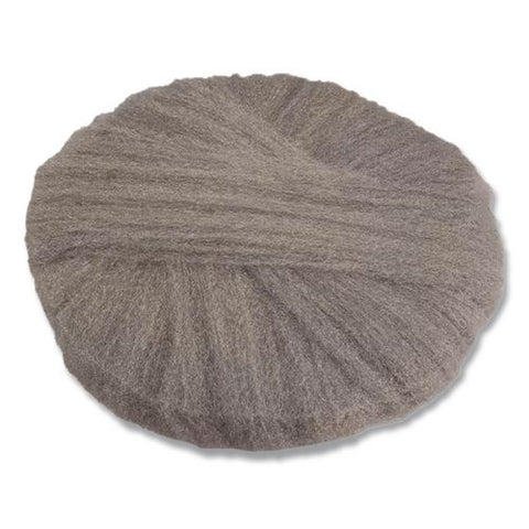 Radial Steel Wool Pads, Grade 00 (very Fine): Cleaning And Polishing, 20" Diameter, Gray, 12/carton