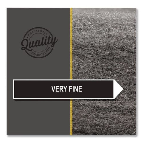 Radial Steel Wool Pads, Grade 00 (very Fine): Cleaning And Polishing, 20" Diameter, Gray, 12/carton
