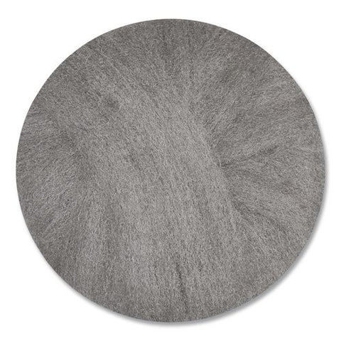 Radial Steel Wool Pads, Grade 00 (very Fine): Cleaning And Polishing, 20" Diameter, Gray, 12/carton