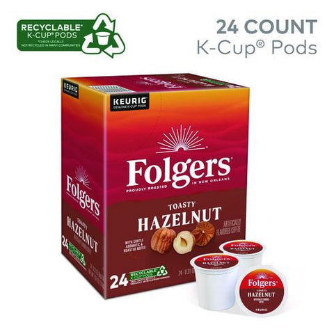 Toasty Hazelnut Coffee K-cups, 24/box