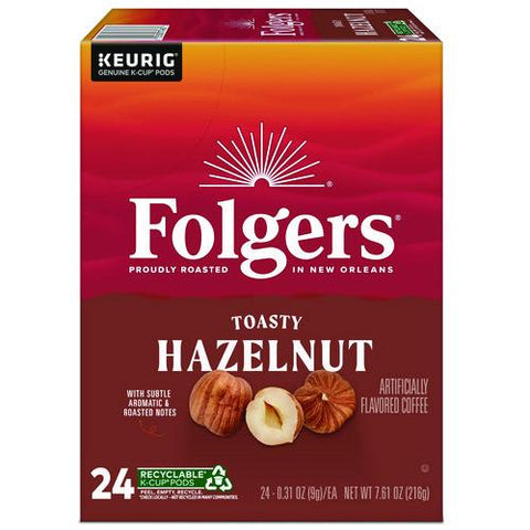 Toasty Hazelnut Coffee K-cups, 24/box