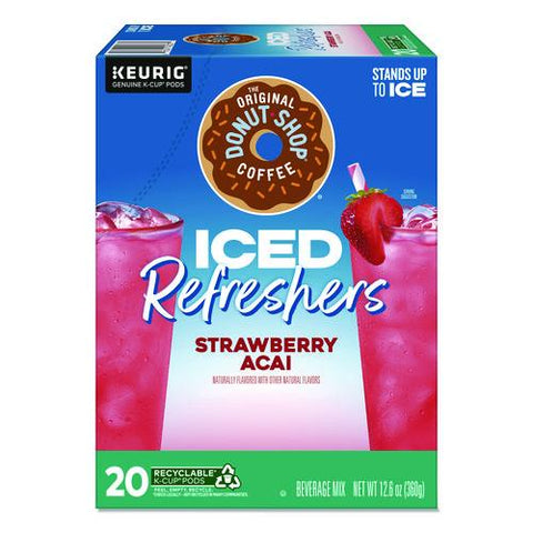 Iced Refreshers K-cup Pods, Strawberry Acai, 20/box