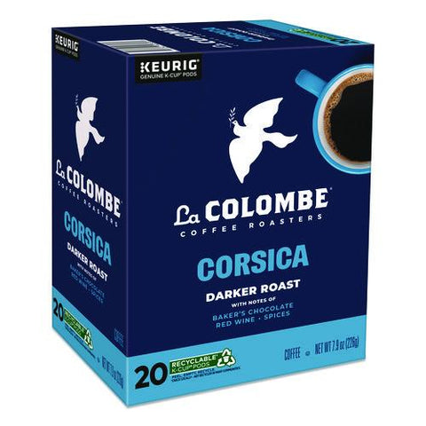 Coffee K-cup Pods, Corsica Dark Roast, 20/box