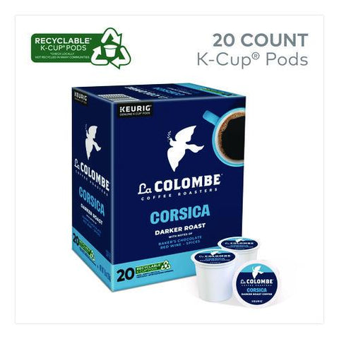 Coffee K-cup Pods, Corsica Dark Roast, 20/box