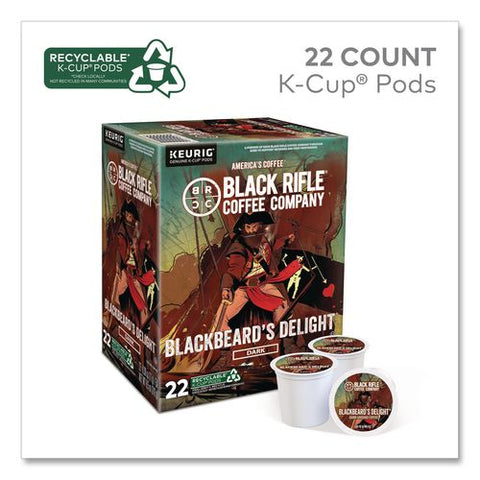 Blackbeard's Delight Coffee K-cups, 22/box, 4 Boxes/carton