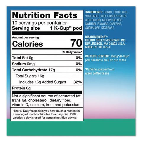 Iced Refreshers K-cup Pods, Mango Dragonfruit Lemonade, 20/box, 4 Boxes/carton