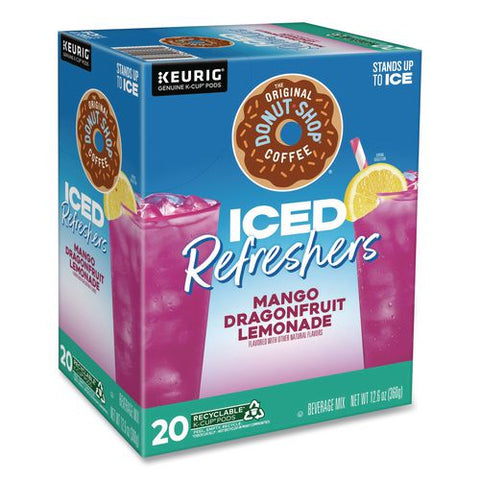 Iced Refreshers K-cup Pods, Mango Dragonfruit Lemonade, 20/box, 4 Boxes/carton