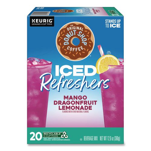 Iced Refreshers K-cup Pods, Mango Dragonfruit Lemonade, 20/box