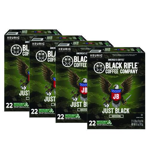 Just Black Coffee K-cups, 88/carton