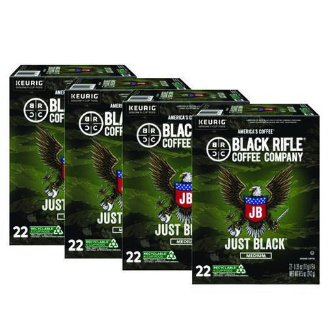 Just Black Coffee K-cups, 88/carton