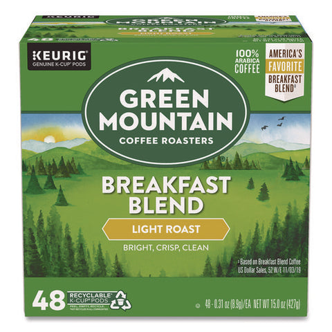 Breakfast Blend Coffee K-cups, 0.31 Oz, 48/box