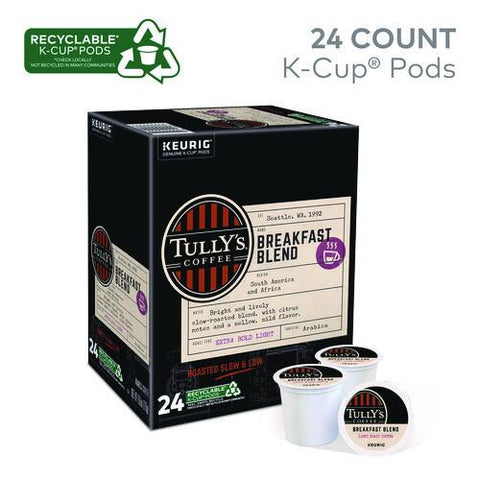 Breakfast Blend Coffee K-cups, 24/box