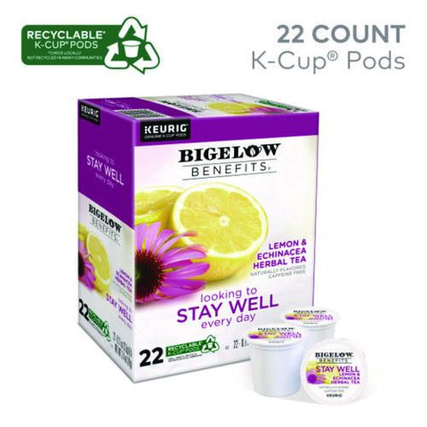Benefits Lemon And Echinacea Herbal K-cup, 0.11 Oz, 22/box