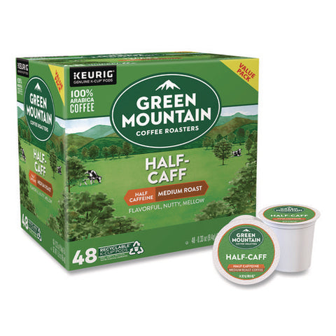 Half-caff Coffee K-cups, 0.33 Oz, 48/box